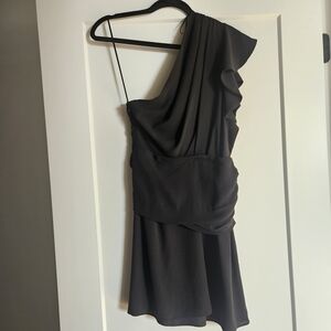 IRO Elegant Black One-Shoulder Dress Party